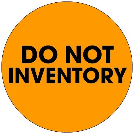 Bsc Preferred 1 1/4 x 2'' - ''Do Not Inventory - Date'' Fluorescent Red Labels BUY00019776